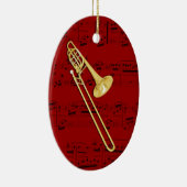 オーナメント-トロンボーン(低音) -あなたの色を選んで下さい セラミックオーナメント (右)