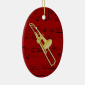 オーナメント-トロンボーン(弁) -あなたの色を選んで下さい セラミックオーナメント (右)