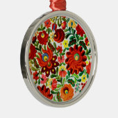 オーナメント、ハンガリー語、刺繍、kalocsai メタルオーナメント (右)