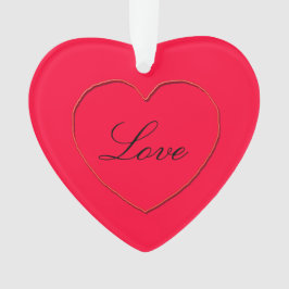 オーナメント-ハート（名前あり） オーナメント