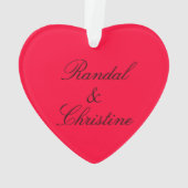 オーナメント-ハート（名前あり） オーナメント (裏面)