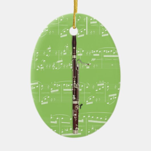 オーナメント-バスーン-あなたの色を選んで下さい セラミックオーナメント (正面)