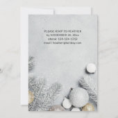 オーナメント&パイン葉ズクリスマスパーティー 招待状 (裏面)