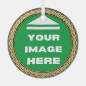 オーナメント- パーソナライズされた – イメージの追加/文字 ガラスオーナメント (正面)
