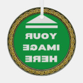 オーナメント- パーソナライズされた – イメージの追加/文字 ガラスオーナメント (裏面)