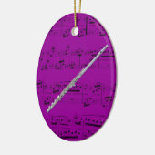 オーナメント-フルート-あなたの色を選んで下さい セラミックオーナメント (左)