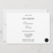 オーナメント、プレゼント、ガーランド付きメリークリスマス 招待状 (裏面)