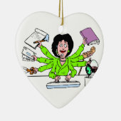 オーナメント、ベスト、秘書、クリスマス セラミックオーナメント (右)