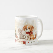 オーナメント ペット 名前入り クリスマス コーヒーマグカップ (正面右)