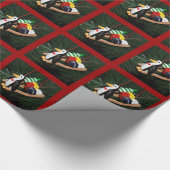 オーナメント – ペンギン&クリスマススレッド ラッピングペーパー (角)