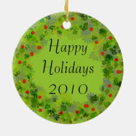 オーナメント-リース セラミックオーナメント