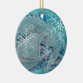 オーナメント-休日の冬のドラゴン セラミックオーナメント (右)