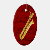オーナメント-低音のサクソフォーン-あなたの色を選んで下さい セラミックオーナメント (右)