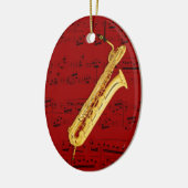 オーナメント-低音のサクソフォーン-あなたの色を選んで下さい セラミックオーナメント (左)