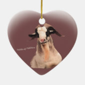 オーナメント: 前部及び背部2色彩の鮮やかなヤギ! セラミックオーナメント (裏面)