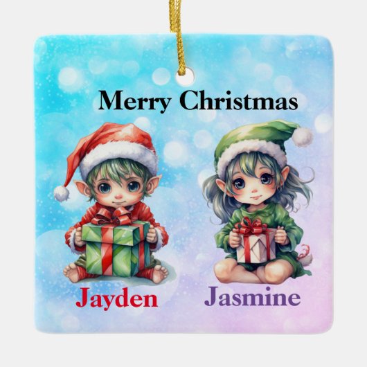 オーナメント 名前入り クリスマス (正面)