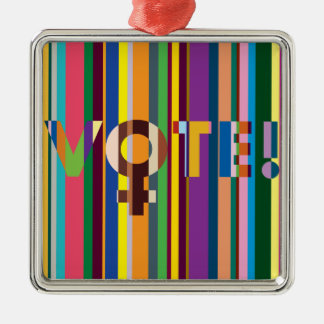 オーナメント- 「女性が決める（投票！）」 メタルオーナメント