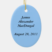 オーナメント-家族のパズルの新しい部分(青い) セラミックオーナメント (裏面)