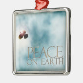 オーナメント、平和、平和の鳩 メタルオーナメント (左)