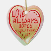 オーナメント – 愛は常に希望 – BIBLE VERSE (右)