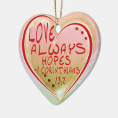 オーナメント – 愛は常に希望 – BIBLE VERSE (左)