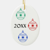 オーナメント – 楕円形 – クリスマス装飾 (裏面)