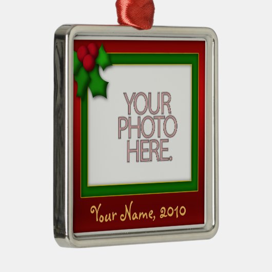 オーナメント、正方形の報酬、テンプレートは、あなたのpicを加えます! メタルオーナメント (右)