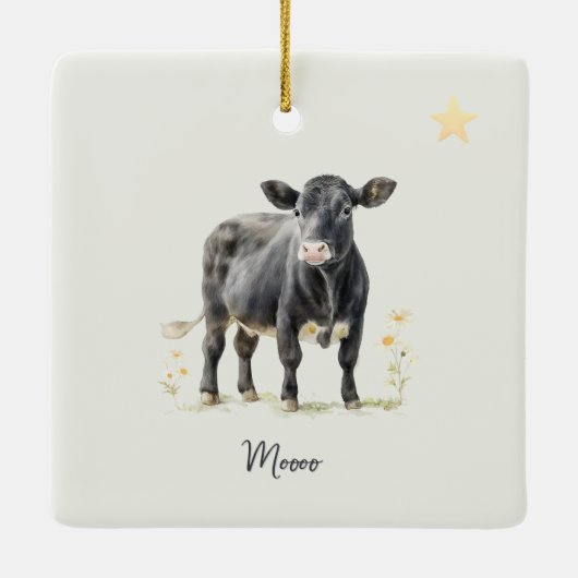 オーナメント – 牛 (裏面)