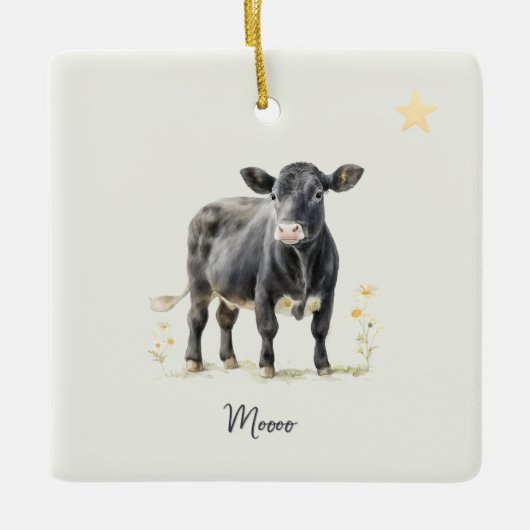 オーナメント – 牛 (正面)