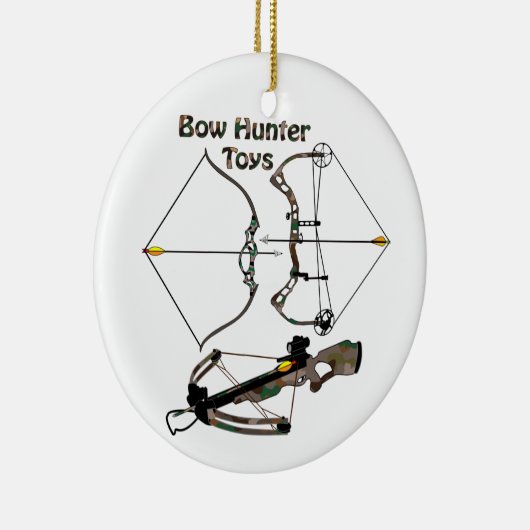 オーナメント、狩り、おしゃれ、ボウハンターのおもちゃ。 セラミックオーナメント (右)
