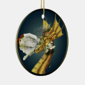 オーナメント-私のドラゴンは私の宿題を食べました セラミックオーナメント (右)