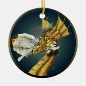 オーナメント-私のドラゴンは私の宿題を食べました セラミックオーナメント (正面)