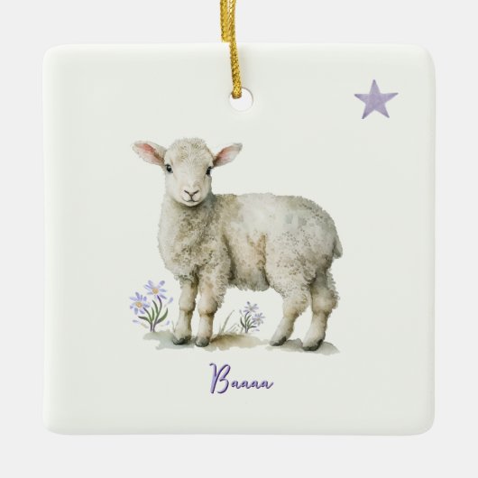 オーナメント – 羊 (正面)