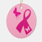 オーナメント:蝶形のクリスマス飾り付きリボン セラミックオーナメント (左)