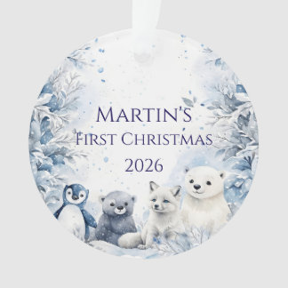オーナメント 赤ちゃんの初めてのクリスマス 名前入り