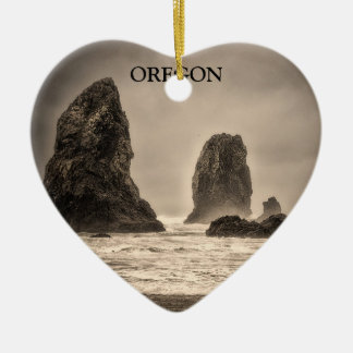 オーナメント：針1トーン(ハート) セラミックオーナメント