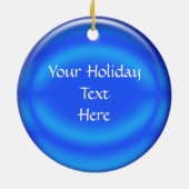オーナメント – 青いボールをパーソナライズ (裏面)
