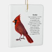 オーナメント（鳥）ショウジョウコウカンチョウ パーソナライズされた セラミックオーナメント (右)