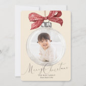 オーナメント(Bow Photo Christmas) シーズンカード (正面)