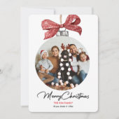 オーナメント(Bow Photo Christmas) シーズンカード (正面)
