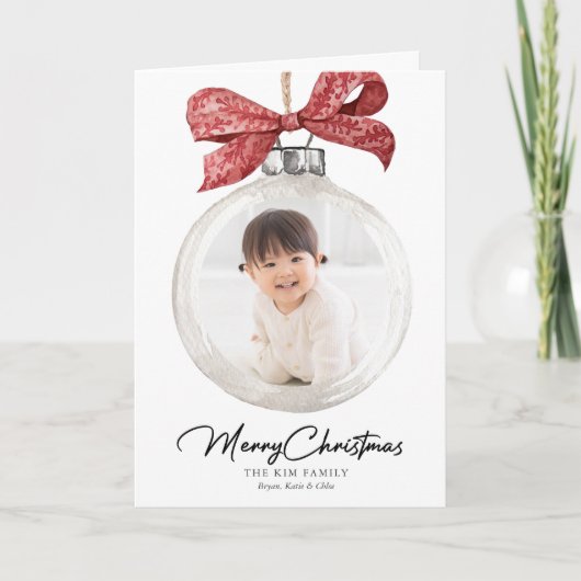 オーナメント(Bow Photo Christmas) シーズンカード (正面)