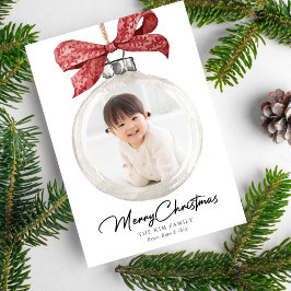 オーナメント(Bow Photo Christmas) シーズンカード