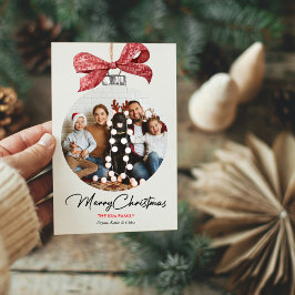 オーナメント(Bow Photo Christmas) シーズンカード