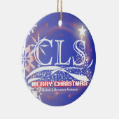 オーナメント- CLS – クリスマス – カスタマイズ可能 セラミックオーナメント (右)