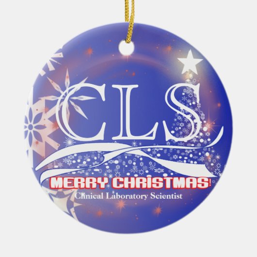 オーナメント- CLS – クリスマス – カスタマイズ可能 セラミックオーナメント (正面)