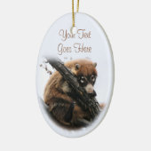 オーナメント: Coatimundi #5 (楕円) セラミックオーナメント (左)