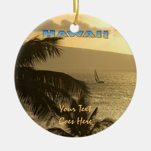 オーナメント: Lahaina Sunset #1 (Circle) セラミックオーナメント (正面)