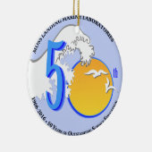 オーナメント: MLML第50の円形の波か太陽 セラミックオーナメント (右)