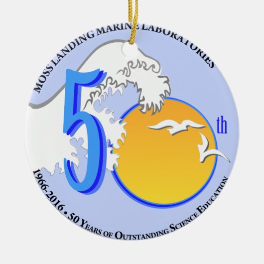 オーナメント: MLML第50の円形の波か太陽 セラミックオーナメント (正面)