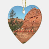 オーナメント: Red Rock In Zion (ハート) セラミックオーナメント (左)
